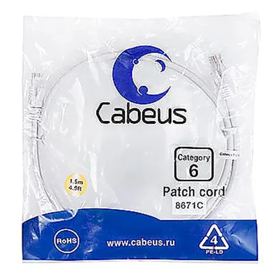 PC-UTP-RJ45-Cat.6-1.5m-WH