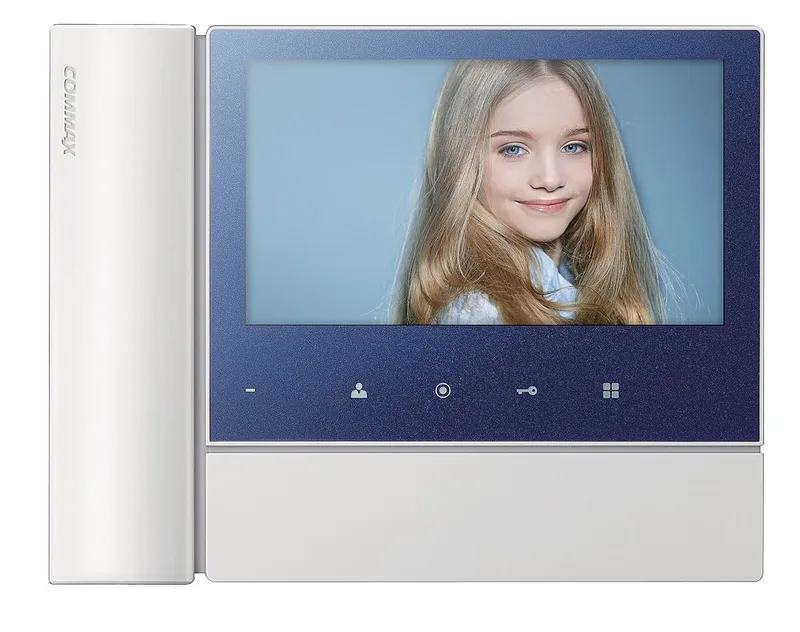 CDV-70N/XL Blue - CDV-70N,  дополнительно вызов аудио/видео (при наличии камеры) от цифрового подъездного домофона +3-х вызывных блоков, цвет - синий