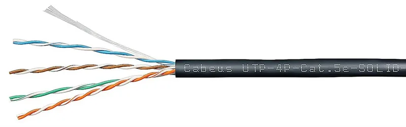 Cabeus UTP-4P-Cat.5e-SOLID-OUT-LSZH-UV
