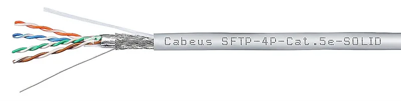 Cabeus SFTP-4P-Cat.5e-SOLID-GY