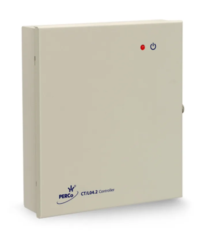 PERCo-CT/L14.1 - Универсальный контроллер замка/турникета/шлагбаума (4 замка/2 турникета/2 шлагбаума; организация шлюза), интерфейс связи - Ethernet, интерфейс подключения внешних устройств - RS-485.