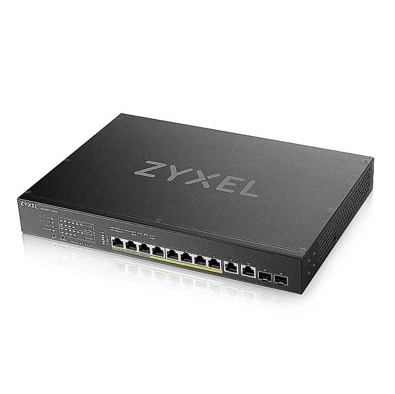 XS1930-12HP - Гибридный мультигигабитный Smart L2+ коммутатор PoE++ Zyxel NebulaFlex XS1930-12HP, rack 19", 10xRJ-45: 1/2,5/5/10G (8 из них PoE++ (802.3bt), 2xSFP+, бюджет PoE 375 Вт, автономное/облачное управление