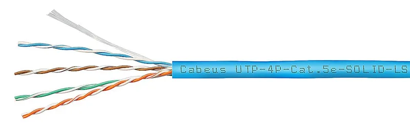 Cabeus UTP-4P-CAT.5E-SOLID-LSZH-BL