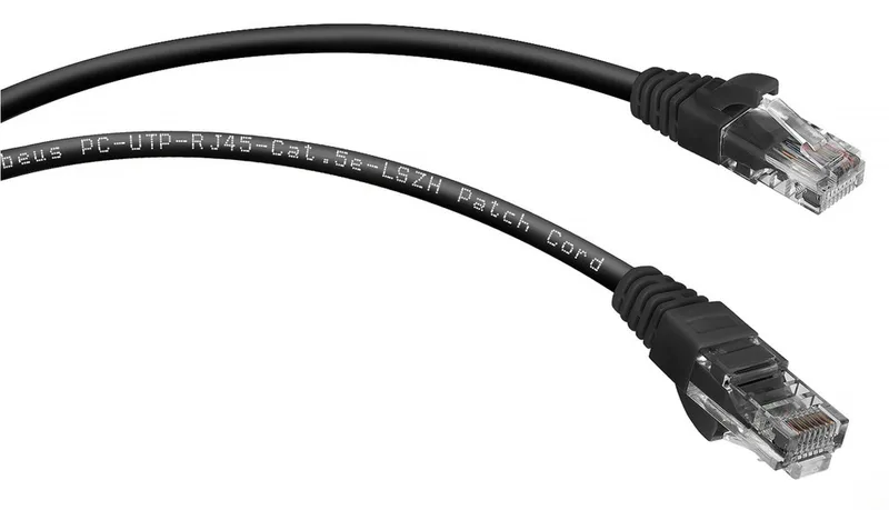 Cabeus PC-UTP-RJ45-Cat.5e-0.15m-BK-LSZH