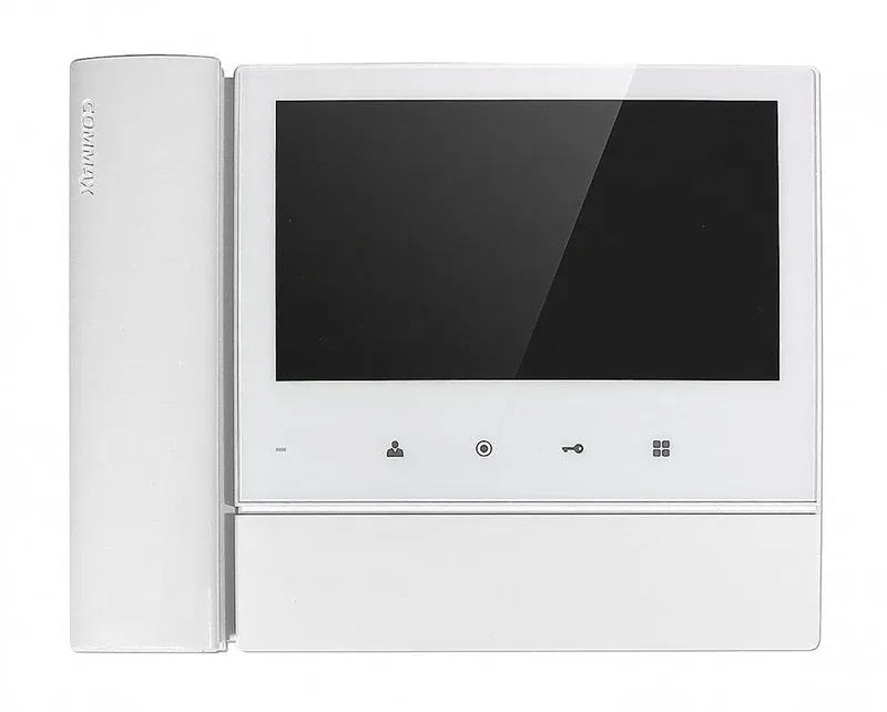 CDV-70N/VZ White - CDV-70N,  дополнительно вызов аудио/видео (при наличии камеры) от координатного подъездного домофона +3-х вызывных блоков, цвет - белый, синий