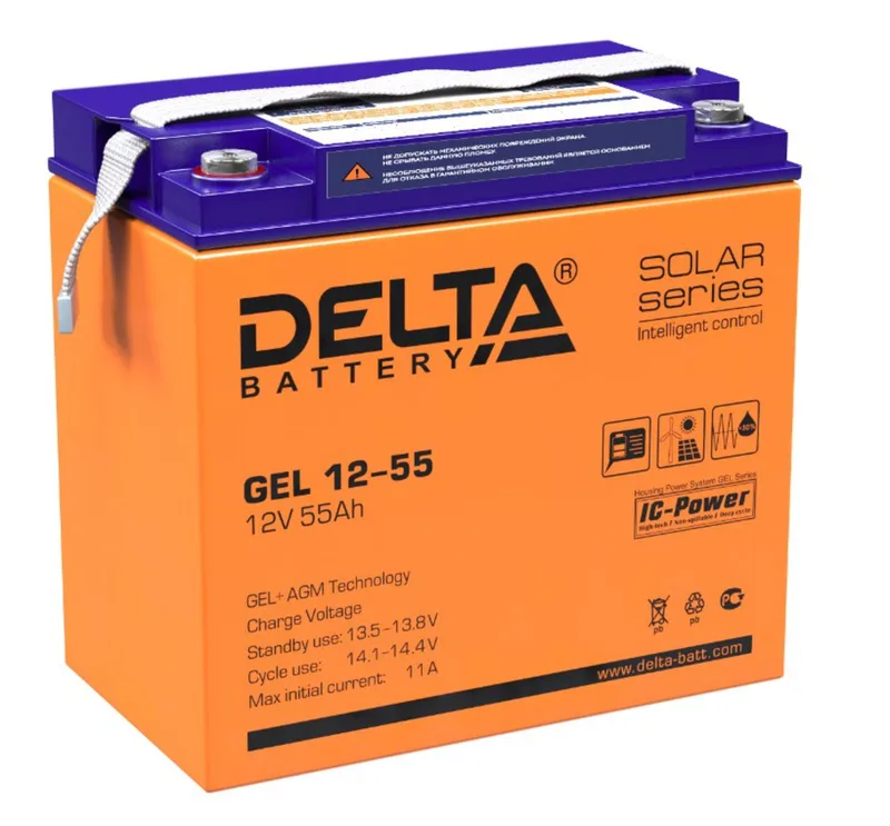 Аккумуляторная батарея Delta GEL 12-55