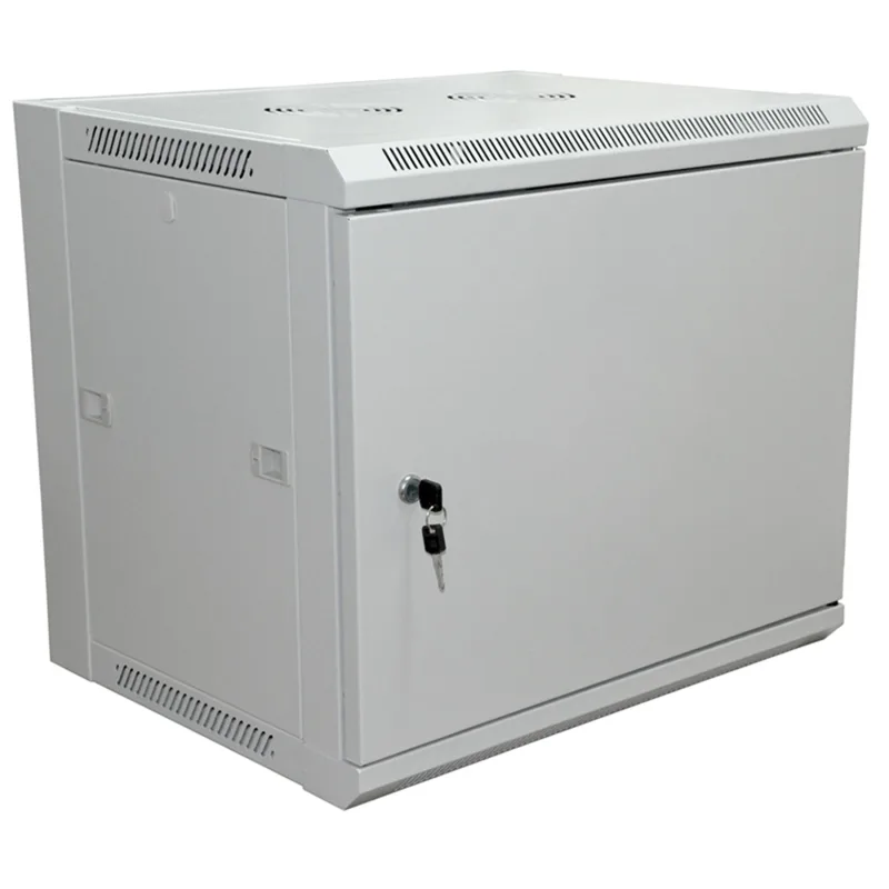 04-2233 - Шкаф настенный 19" 15U 600х600х770мм (ШxГxВ) -дверь металл,стенки съемные (разобранный) RAL 7035, Rexant PRO